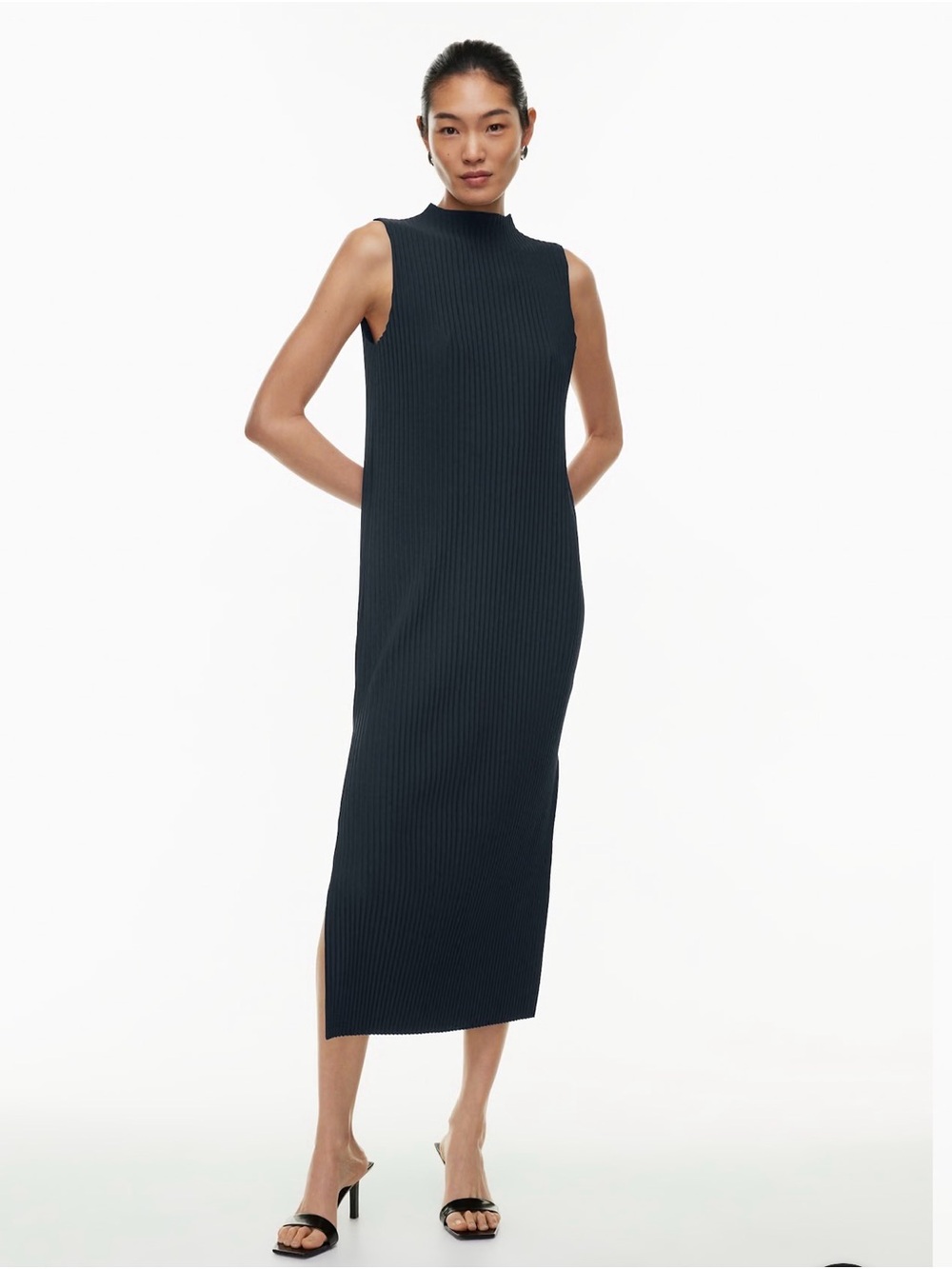 Babaton Sleeveless Optimize Maxi Dress in Dark Night Navy